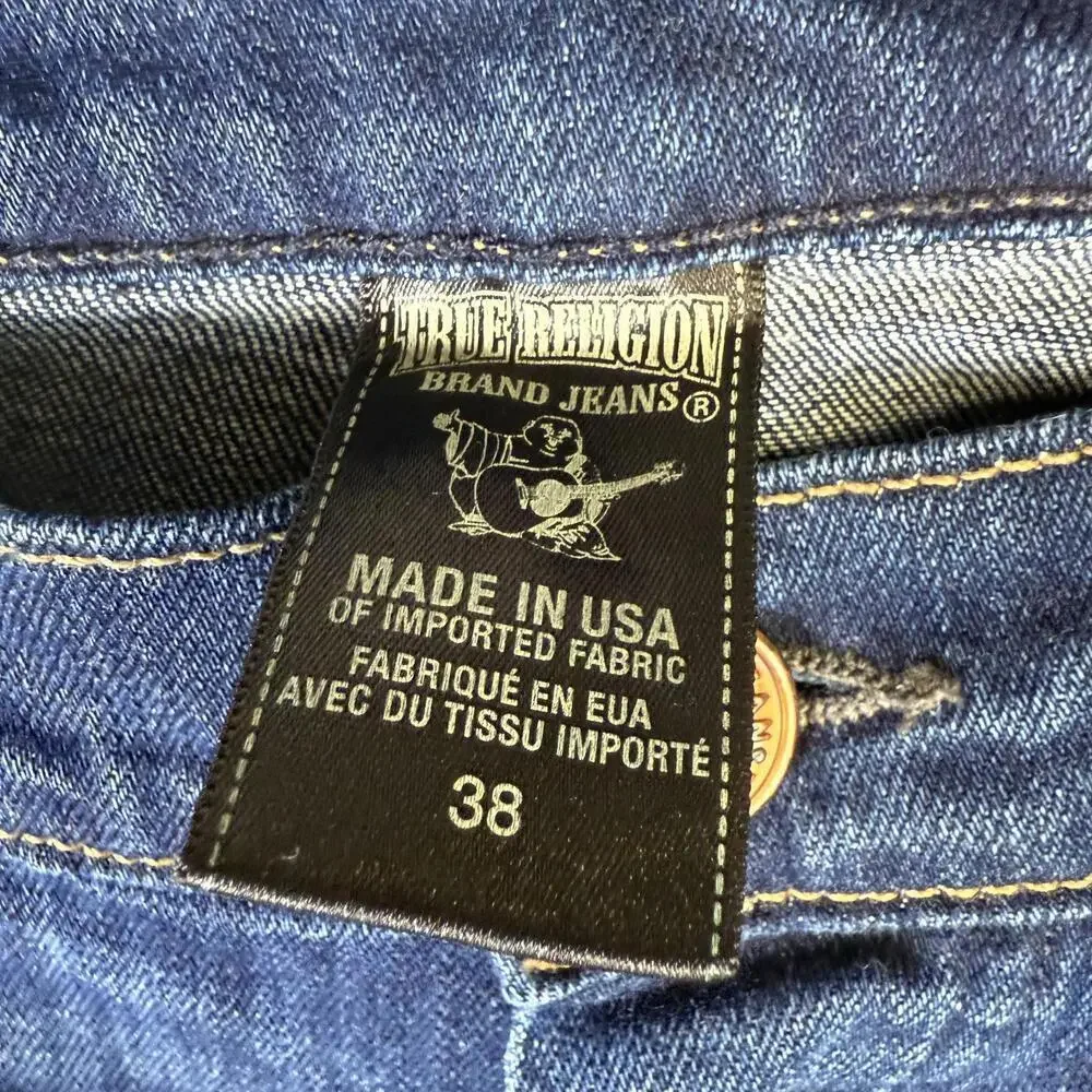 Vintage True Religion Men's Size 38 Bobby Medium Wash Relaxed Fit Jeans